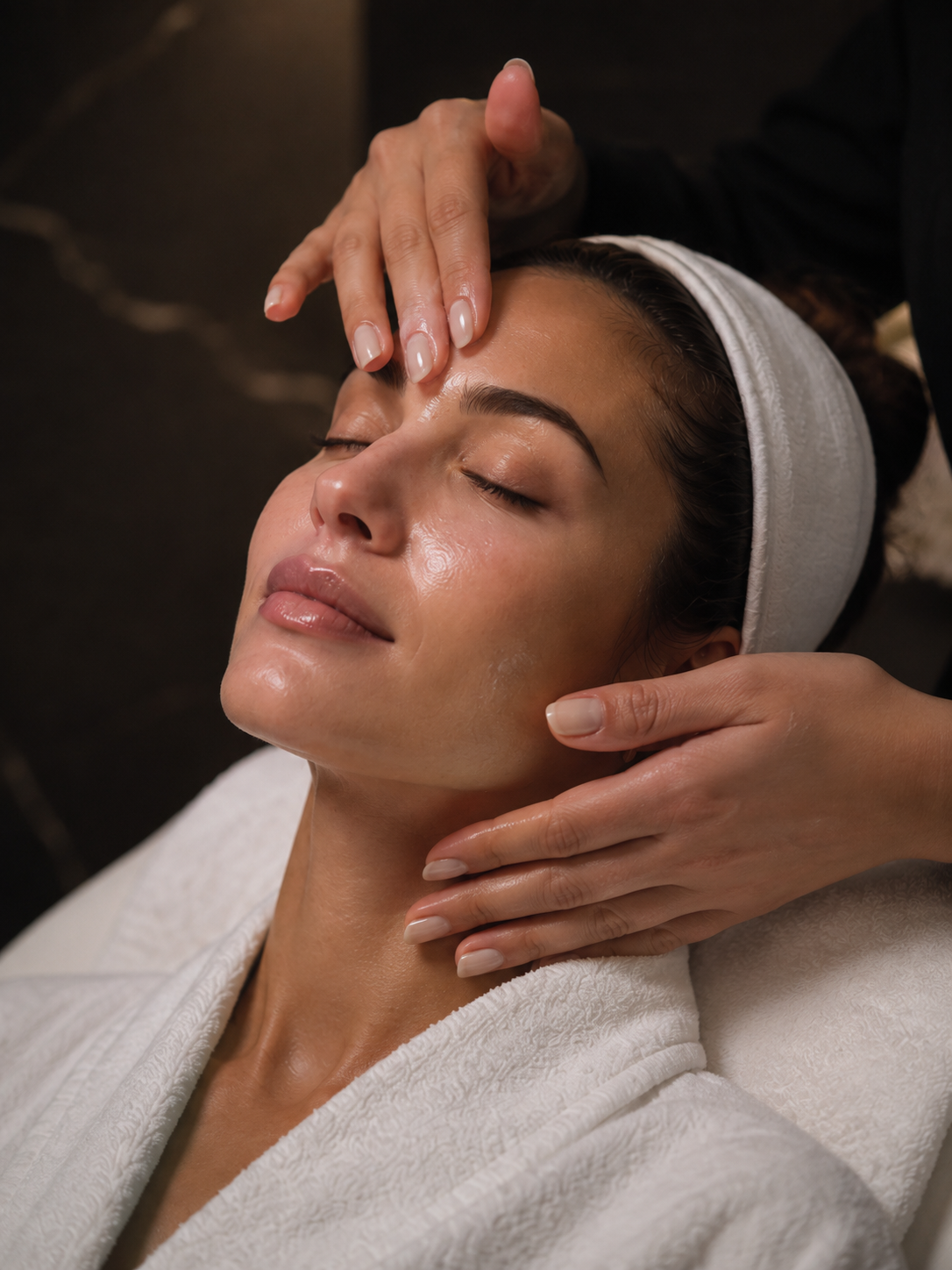 Cilde serum uygulamasının yakın plan detayı